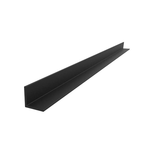 Angulo De 1/2" X 1/2" - Espesor 1.2 Mm - Largo 2.70 Mts - Acabado Anodizado - Negro 15 Micron - 12.7*12.7*2700 mm