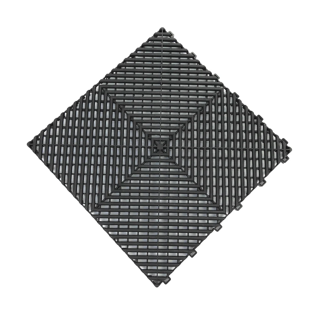 Piso garaje - Negro - PVC - Armable - 400*400*18mm