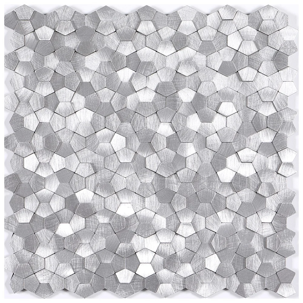 Lámina Decorativa de Aluminio - Mosaico - autoadhesivo - pela y pega - 288*288*4 mm