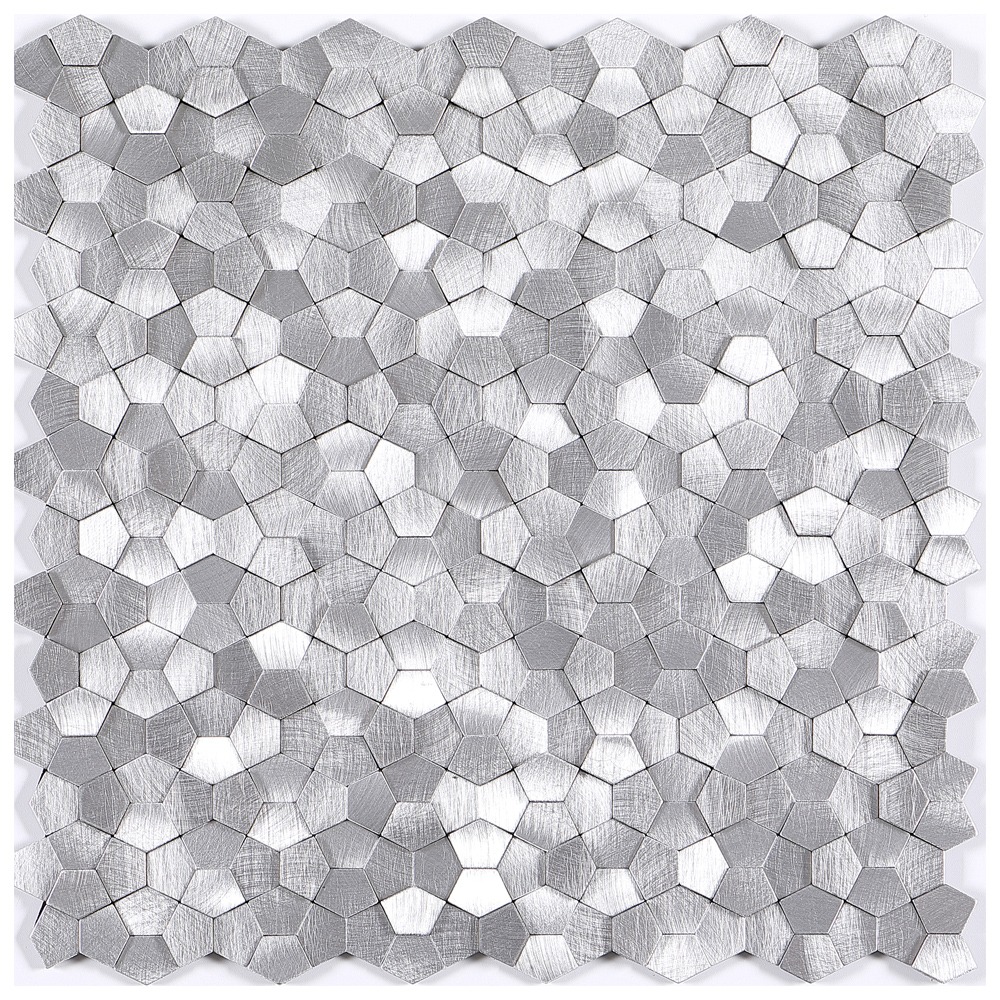 Lámina Decorativa de Aluminio - Mosaico - autoadhesivo - pela y pega - 288*288*4 mm