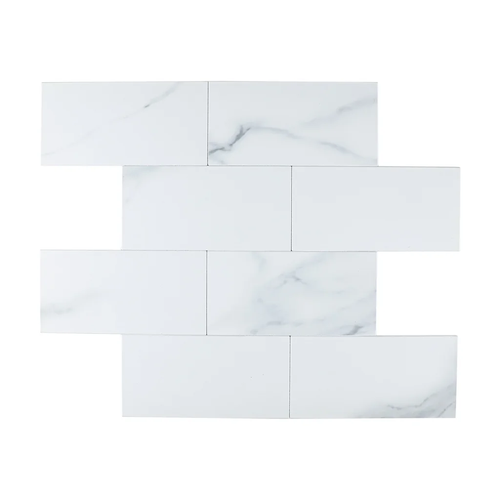 Lamina Decorativa de PVC - Ladrillo Marmol - Autoadhesivo - Pela y pega - 305*305*4 mm