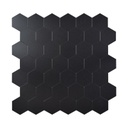 Lámina Decorativa de Aluminio - Hexagono Negro - autoadhesivo - pela y pega - 288*292*4 mm