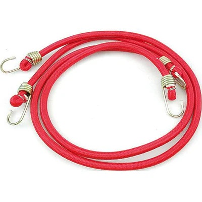 Cuerdas Elásticas Para Amarre - Caucho - Rojo - 120cm x 12mm - 2 Cuerdas