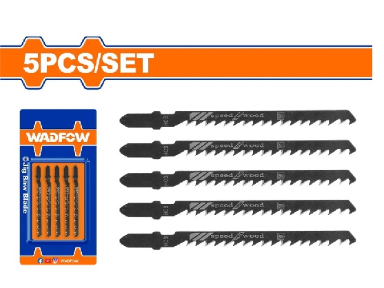 Hojas Para Sierra Caladora HCS Velocidad En Madera - Corte Curvo - 74 mm. (6 TPI) - Set 5 Pzas - Dientes Mixtos