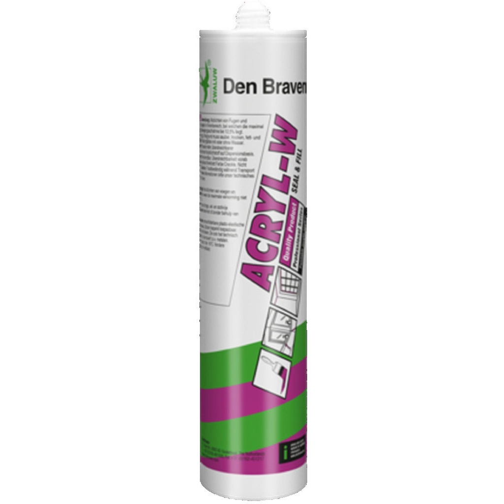 Silicon Zwaluw Acryl-W - Blanco - Pintable - 310 ml - Den Braven