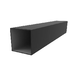 Tubo Cuadrado 1x1" - Espesor 1.4 mm - Largo 2.90 mts - Acabado Anodizado Negro