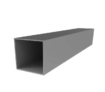 Tubo Cuadrado 1x1" - Espesor 1.4 mm - Largo 2.90 mts - Acabado Anodizado Silver