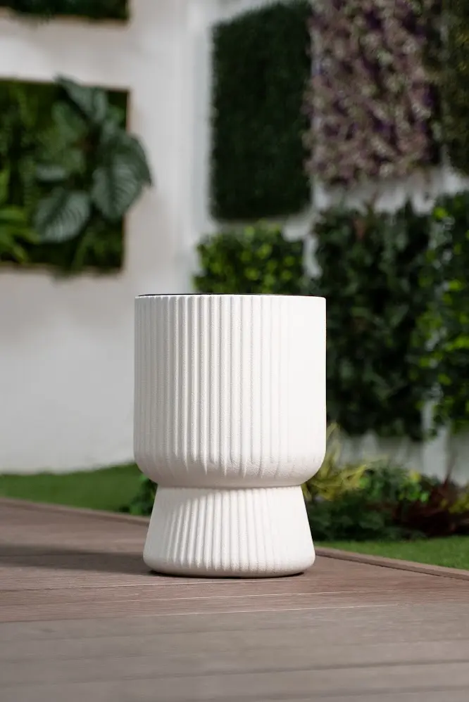 Macetero - Tipo Copa - Mediano - 26*36 cm - Blanco