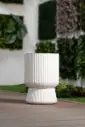 Macetero - Tipo Copa - Mediano - 26*36 cm - Blanco