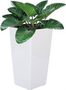 [MA-CU-BL-07] Macetero - Grande - Cuadrado - 39*75 cm - Blanco