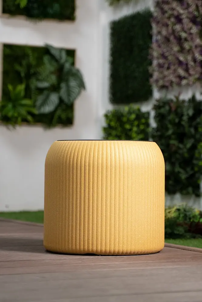 Macetero - Mediano - Circular - 38*35cm - Oro Arenado