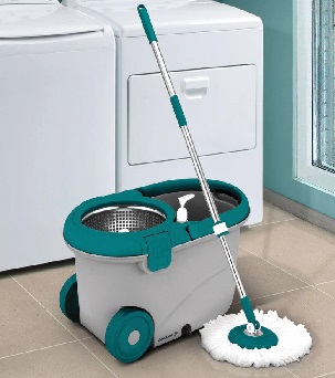 Trapeador Spin Mop Giratorio Con Tina De 5 Lts