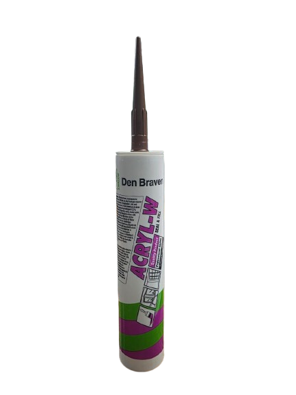 Silicon Zwaluw Acryl-W - Chocolate - Brown - Pintable - 310 ml - Den Braven