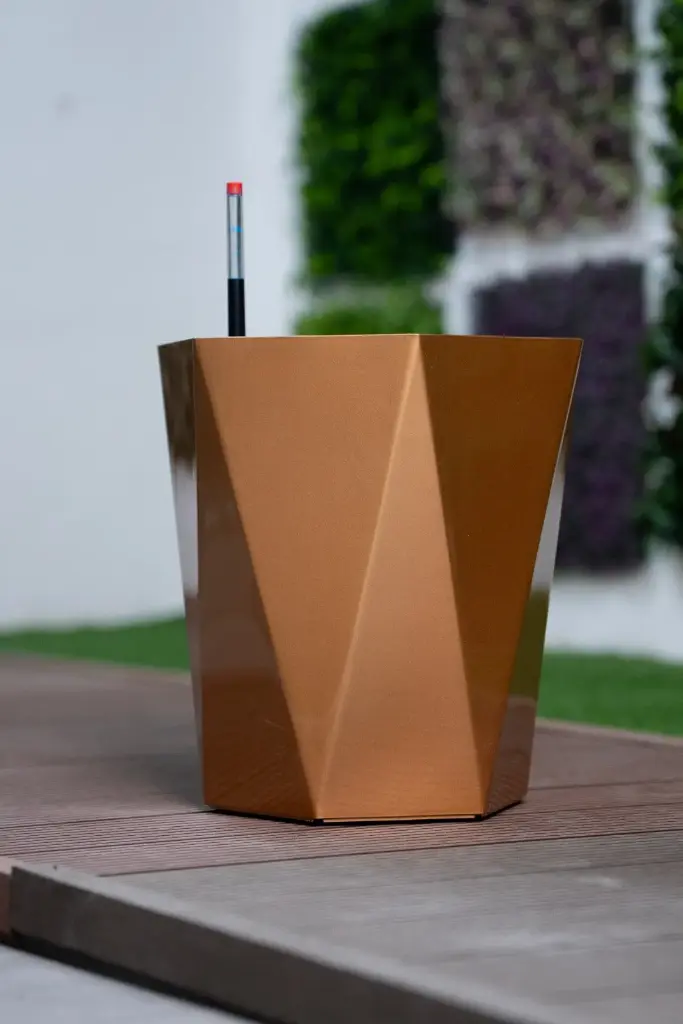 Macetero - Mediano - 39*40 cm - Oro Rosa Brillante