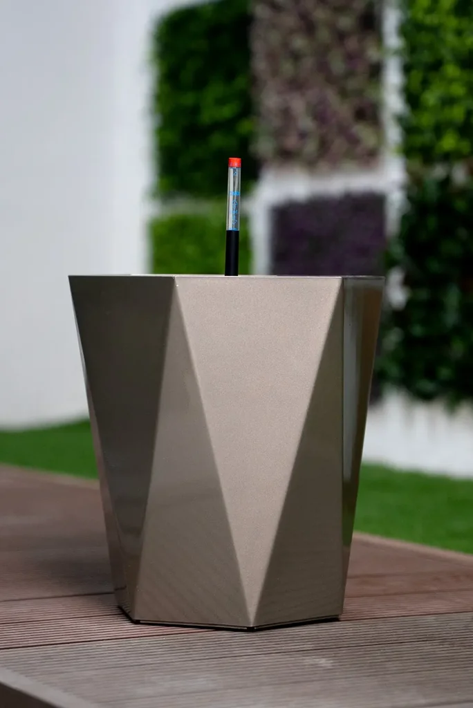 Macetero - Mediano - 39*40 cm - Plata Brillante