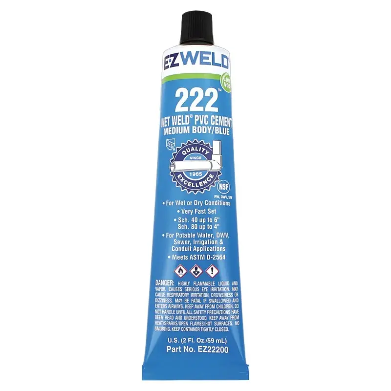 Pegamento para PVC - EZ WELD 222 - Tubo 2 Oz
