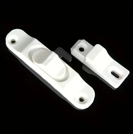 Pestillo blanco - Pasador - Picaporte - Accesorio de seguridad para puertas y ventanas 