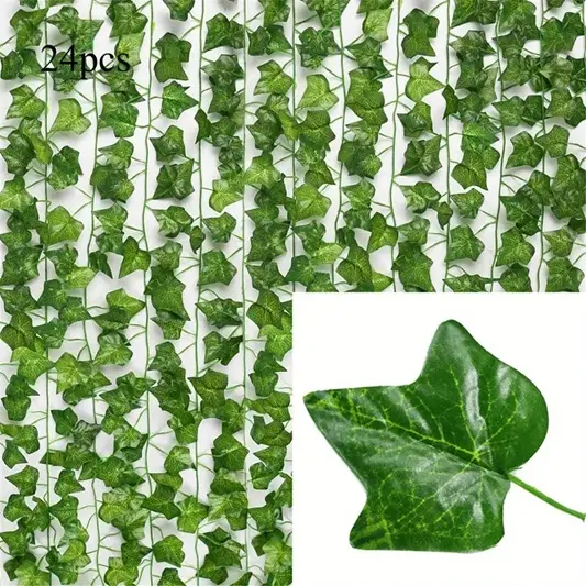 Enredadera de Hiedra Artificial - 24 hileras de 100 cm - Uso interior