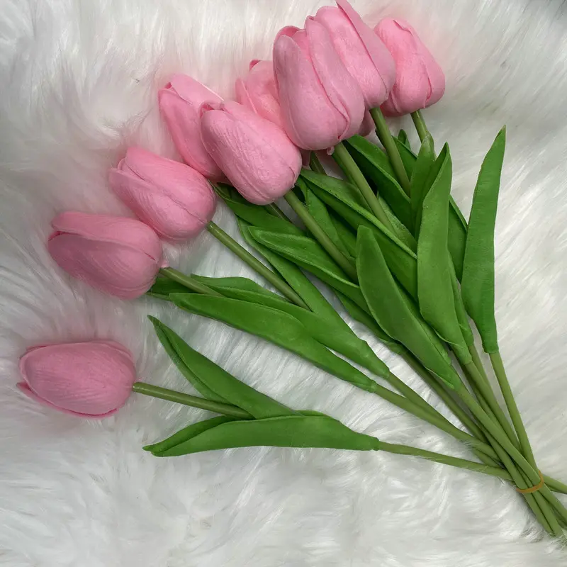 Flor artificial - Tulipán - Rosa - Tacto Realista - Para Arreglos Florales en Casa, Centros de Mesa y Decoraciones de Jarrón, Ramos de Regalo para Bodas - Por unidad