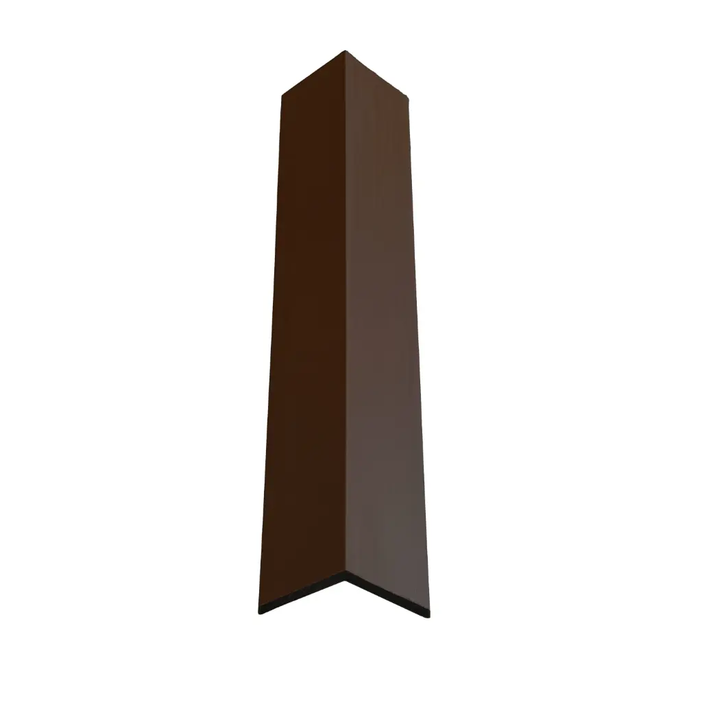 Moldura - Terminal - Angulo - Para Láminas Acanaladas Decorativas - Chocolate - 50*50*2900mm