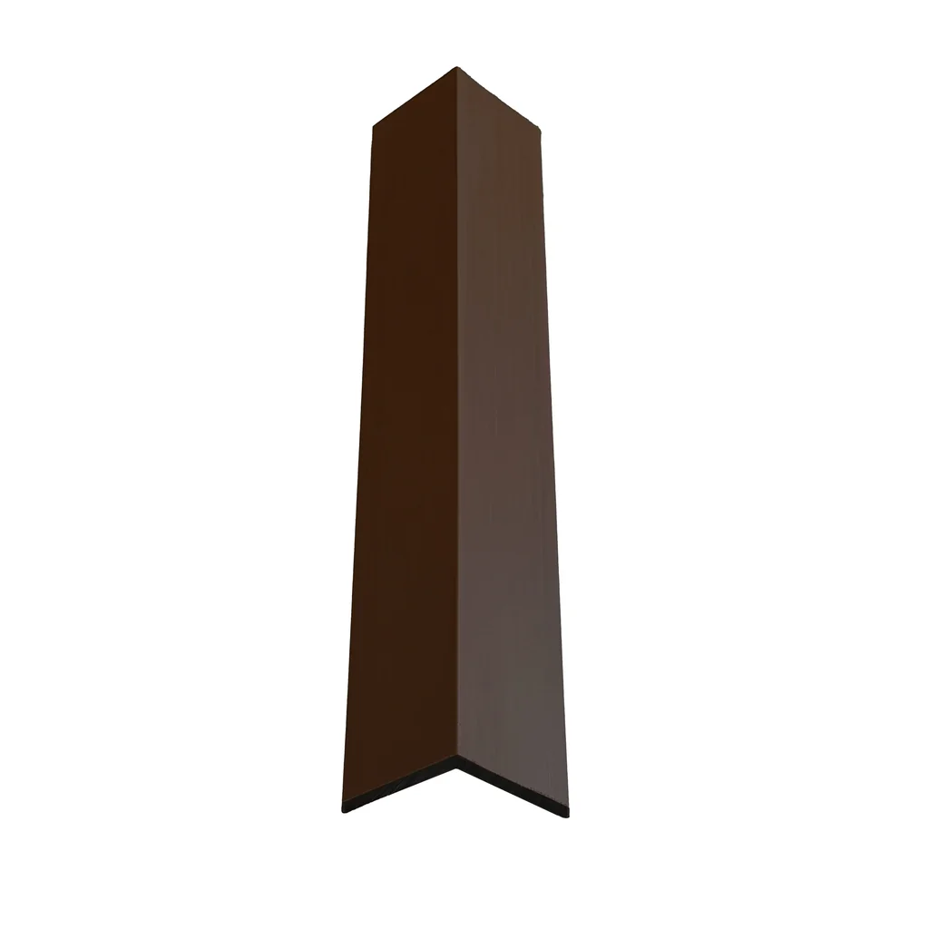 Moldura - Terminal - Angulo - Para Láminas Acanaladas Decorativas - Chocolate - 50*50*2900mm