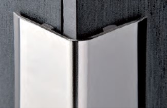 Angulo acero pulido - Con pegamento incluido - Proedge - Satinado - 10x10x2700 mm