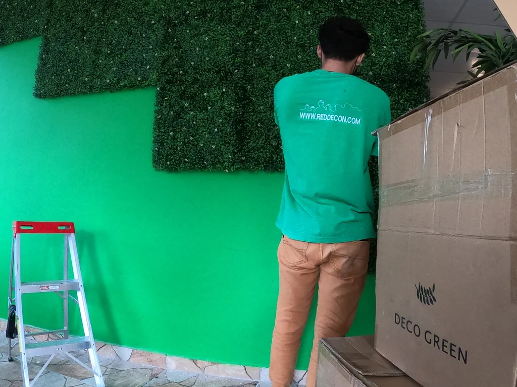 Instalación jardín vertical pared concreto y gypsum - hasta 3 m altura