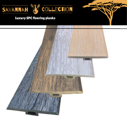 Moldura &quot;T&quot; transición - PVC - Para pisos SPC click Savannah collection - 2400*45*7 mm