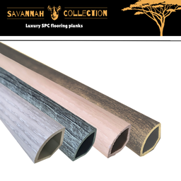 Moldura &quot;QR&quot; cuarto redondo - Quarter round - PVC - para SPC click - Savannah collection - 2400*28*15 mm