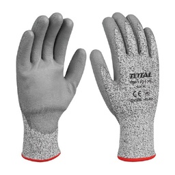 [HE-CA-GU03] Guantes resistentes a cortes y abrasiones. Medida 10 (XL). Capa de Látex en la palma y HPPE. Hecho para cargar vidrio, materiales punzo cortantes/abrasivos.  - 1 par