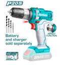 Drill Taladro Inalámbrico Función Impacto 20 V De 3/8" 45 Nm -1500/Min. Sin Batería Ni Cargador
