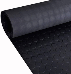 [PS-ACP10001-1] Rollo piso vinílico - PVC - Tipo botón - Negro - Rollo 20 m2 - 2mm*1m*20m