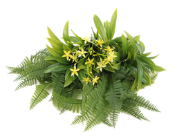 [HHP008] Ramillete artificial - 5 ramas - HHP008 - Helecho Floreado Amarillo