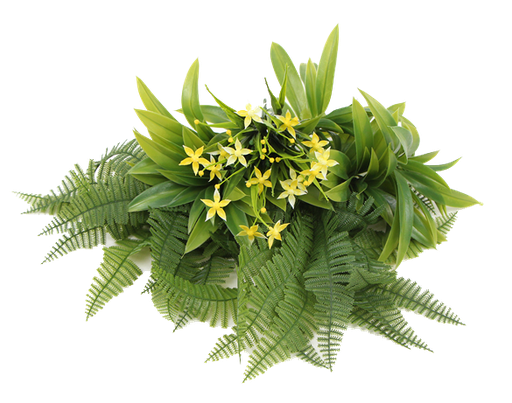 [HHP008] Ramillete artificial - 5 ramas - HHP008 - Helecho Floreado Amarillo