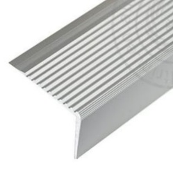 [MP-CA-AN06] Angulo aluminio - Antiresbalante - Para escaleras - Acabado Silver Plata Anodizado - 40*22*3000 mm