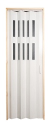 [PP-002] Puerta plegable corrediza - Plástica (PVC) - Con ventanillas de cristal acrílico - Fabricación a medida
