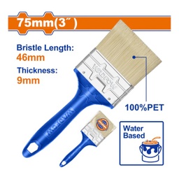 [CO-CA-BR08] Brocha Para Pintar 75Mm(3&quot;). Cerdas 100% PET. Pintura A Base De Agua. Long: 46Mm. Grosor: 9Mm.