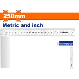 [HE-CA-ES06] Escuadra En Forma De L De Acero Inoxidable 10&quot; Angulo 90º Mide Metros Y Pulgadas.