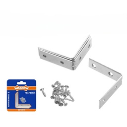 [HE-CA-ES07] Escuadras De Esquina De 90º Galvanizadas. Set De 4 Piezas. Incluye Sujetadores De 16 Piezas.
