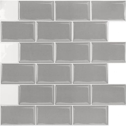 [RP-LD-LG-08] Lámina Decorativa de Vinil - Ladrillo Gris - autoadhesivo - pela y pega - 254*310*1.2 mm