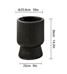 [MA-CO-NE02] Macetero - Tipo Copa - 26*36 cm - Negro Mate