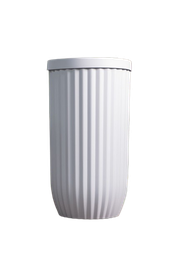 [MA-CI-BL09] Macetero - Grande - Cilíndrico - Con Textura - 43*79cm - Blanco Mate - Pintable