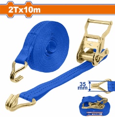 [HE-CA-SU02] Sujetador Eslinga Con Matraca - 10m X 35mm - Carga 2 Ton - 1pza