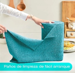 [HE-CA-PA01] Paños De Microfibra Reutilizables - Rollo de 50 unidades - Medida 30 * 30cm - Super absorbentes