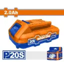 Batería de 20 V Litio 2.0 Ah - Indicador LED de Carga - Compatible con Baterías P20S - Wadfow