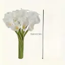 Flor artificial - Lirio Cala - Blanca - Tacto Realista - Para Arreglos Florales en Casa, Centros de Mesa y Decoraciones de Jarrón, Ramos de Regalo para Bodas - Por unidad