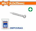 Tornillos Punta Broca #8 x 1" Phillips - Cabeza Redonda - Acabado Zinc - Para perforar - 250 pcs