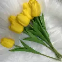 Flor artificial - Tulipán - Amarilla - Tacto Realista - Para Arreglos Florales en Casa, Centros de Mesa y Decoraciones de Jarrón, Ramos de Regalo para Bodas - Por unidad